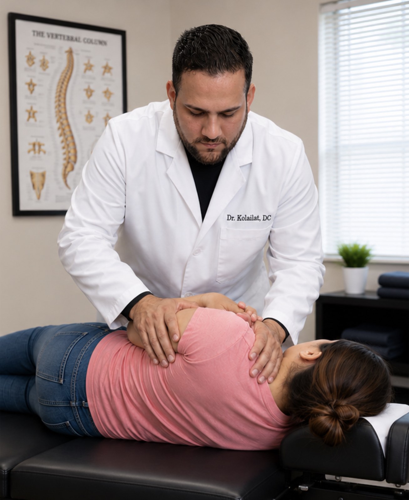 Dr. Kolailat with a patient at MAK Clinic — Carrollton, TX